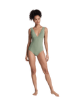 Love Elongated One Piece Swimsuit in Oil Green