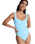 Palm Dreams One Piece Swimsuit in Tanager Turquoise