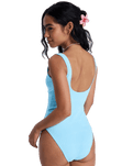 Palm Dreams One Piece Swimsuit in Tanager Turquoise