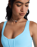 Palm Dreams One Piece Swimsuit in Tanager Turquoise