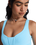 Palm Dreams One Piece Swimsuit in Tanager Turquoise