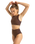 The Roxy Womens Roxy Pro Wave Crop Bikini Top in Chocolate Plum Polkabiscus