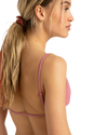 Beach Classics Strappy Tri Bikini Top in Heather Rose