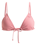 The Roxy Womens Beach Classics Strappy Tri Bikini Top in Heather Rose