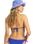 The Roxy Womens Aruba Tiki Tri Bikini Top in Dazzling Blue
