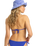 The Roxy Womens Aruba Tiki Tri Bikini Top in Dazzling Blue