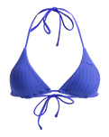 The Roxy Womens Aruba Tiki Tri Bikini Top in Dazzling Blue