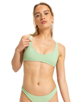 The Roxy Womens Aruba Bralette Bikini Top in Sprucetone