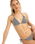 The Roxy Womens Gingham Tiki Tri Bikini Top in Anthracite