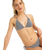 The Roxy Womens Gingham Tiki Tri Bikini Top in Anthracite