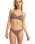The Roxy Womens Lasca Bralette Tri Bikini Top in Deep Taupe