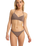 The Roxy Womens Lasca Bralette Tri Bikini Top in Deep Taupe