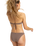 The Roxy Womens Lasca Bralette Tri Bikini Top in Deep Taupe