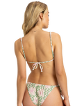 The Roxy Womens Hibiscus Daze Elongated Tri Bikini Top in Basil Party Waves