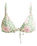 The Roxy Womens Hibiscus Daze Elongated Tri Bikini Top in Basil Party Waves
