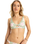 The Roxy Womens Hibiscus Daze Elongated Tri Bralette Bikini Top in Basil Party Waves