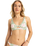 The Roxy Womens Hibiscus Daze Elongated Tri Bralette Bikini Top in Basil Party Waves
