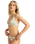The Roxy Womens Hibiscus Daze Elongated Tri Bralette Bikini Top in Basil Party Waves