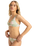 The Roxy Womens Hibiscus Daze Elongated Tri Bralette Bikini Top in Basil Party Waves