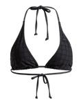The Roxy Womens Camilo Elongated Tri Bikini Top in Anthracite