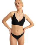 The Roxy Womens Camilo Tank Bikini Top in Anthracite