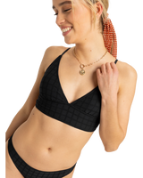 The Roxy Womens Camilo Tank Bikini Top in Anthracite