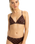 The Roxy Womens Roxy Pro The Cut Back Fixed Tri Bikini Top in Chocolate Plum Polkabiscus