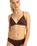 The Roxy Womens Roxy Pro The Cut Back Fixed Tri Bikini Top in Chocolate Plum Polkabiscus