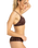 The Roxy Womens Roxy Pro The Cut Back Fixed Tri Bikini Top in Chocolate Plum Polkabiscus