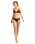 The Roxy Womens Roxy Pro The Cut Back Fixed Tri Bikini Top in Chocolate Plum Polkabiscus