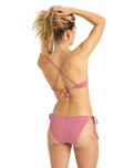 The Roxy Womens Beach Classics Athletic Tri Bikini Top in Heather Rose