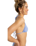 The Roxy Womens Beach Classics Tiki Tri Bikini Top in Grapemist