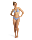 The Roxy Womens Beach Classics Tiki Tri Bikini Top in Grapemist