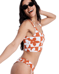 Hazy Days Crop Bikini Top in Ginger Spice Flora