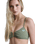 Love Bralette Bikini Top in Oil Green