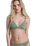 Love Fixed Tri Bikini Top in Oil Green