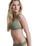 Love Fixed Tri Bikini Top in Oil Green
