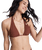 Sunshine Tiki Tri Elongated Bikini Top in Cappuccino
