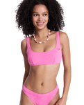 Paradise Bralette Bikini Top in Sangria Sunset
