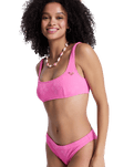 Paradise Bralette Bikini Top in Sangria Sunset