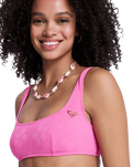 Paradise Bralette Bikini Top in Sangria Sunset