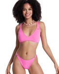 Paradise Elongated Tri Bikini Top in Sangria Sunset