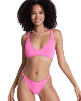 Paradise Elongated Tri Bikini Top in Sangria Sunset