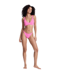 Paradise Elongated Tri Bikini Top in Sangria Sunset