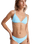 Palm Dreams Fixed Tri Bikini Top in Tanager Turquoise