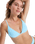 Palm Dreams Fixed Tri Bikini Top in Tanager Turquoise