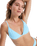 Palm Dreams Fixed Tri Bikini Top in Tanager Turquoise