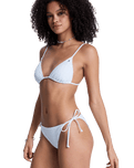 Island Tiki Tri Bikini Top in Coconut Milk