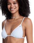 Island Tiki Tri Bikini Top in Coconut Milk