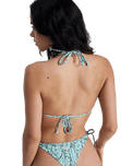 Wildside Tiki Tri Bikini Top in Oil Green Wildside Paisley